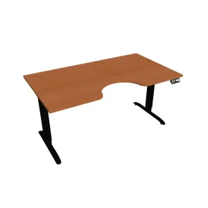 Elektricky výškovo nastavitelný stôl Hobis Motion Ergo - 2M segmentový, pamäťový ovládač Šírka: 160 cm, Farba dosky: čerešňa, Farba kovu: čierna RAL …