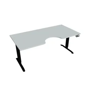 Elektricky výškovo nastavitelný stôl Hobis Motion Ergo - 2M segmentový, pamäťový ovládač Šírka: 180 cm, Farba dosky: sivá, Farba kovu: čierna RAL 9005