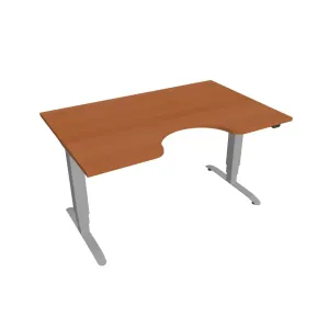 Elektricky výškovo nastaviteľný stôl Hobis Motion Ergo - 3 segmentový, štandardný ovládač Šírka: 140 cm, Farba dosky: čerešňa, Farba kovu: sivá RAL 9…