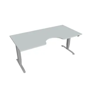 Elektricky výškovo nastaviteľný stôl Hobis Motion Ergo - 3 segmentový, štandardný ovládač Šírka: 180 cm, Farba dosky: sivá, Farba kovu: sivá RAL 9006