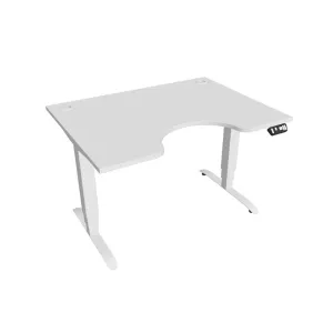 Elektricky výškovo nastaviteľný stôl Hobis Motion Ergo - 3M segmentový, pamäťový ovládač Šírka: 120 cm, Farba dosky: biela, Farba kovu: biela RAL 9016