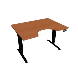 Elektricky výškovo nastaviteľný stôl Hobis Motion Ergo - 3M segmentový, pamäťový ovládač Šírka: 120 cm, Farba dosky: čerešňa, Farba kovu: čierna RAL …