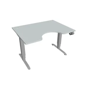 Elektricky výškovo nastaviteľný stôl Hobis Motion Ergo - 3M segmentový, pamäťový ovládač Šírka: 120 cm, Farba dosky: sivá, Farba kovu: sivá RAL 9006