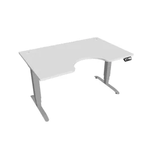 Elektricky výškovo nastaviteľný stôl Hobis Motion Ergo - 3M segmentový, pamäťový ovládač Šírka: 140 cm, Farba dosky: biela, Farba kovu: sivá RAL 9006