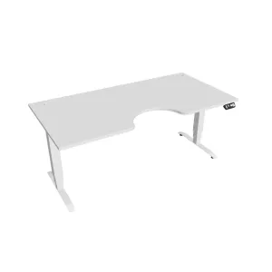Elektricky výškovo nastaviteľný stôl Hobis Motion Ergo - 3M segmentový, pamäťový ovládač Šírka: 180 cm, Farba dosky: biela, Farba kovu: biela RAL 9016
