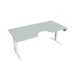 Elektricky výškovo nastaviteľný stôl Hobis Motion Ergo - 3M segmentový, pamäťový ovládač Šírka: 180 cm, Farba dosky: sivá, Farba kovu: biela RAL 9016