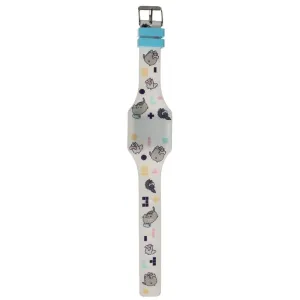 Silikónové digitálne hodinky s mačkou Pusheen - 4 varianty Farba: bielá #6015450