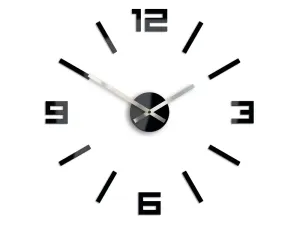Moderné nástenné hodiny ARABIC BLACK black (nalepovacie hodiny na stenu)