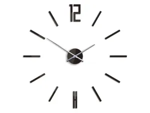 Moderné nástenné hodiny CARLO WENGE HMCNH057-wenge (nalepovacie hodiny na stenu)