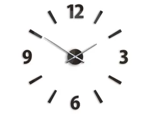 Moderné nástenné hodiny KLAUS WENGE HMCNH061-wenge (nalepovacie hodiny na stenu)