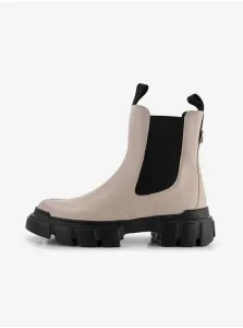 Beige women's leather chelsea boots Högl Adventure - Women #8584620