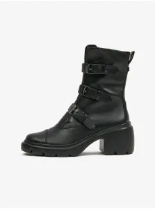 Čierne dámske kožené členkové topánky Högl Biker #624987