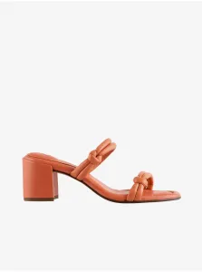 Orange Women's Leather Slippers with heels Högl Grace - Ladies #632179