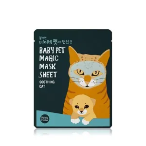 Holika Holika Upokojujúci plátýnková maska Baby Pet Magic Soothing Cat (Mask Sheet) 22 ml