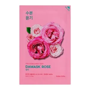 Holika Holika Pure Essence Mask Sheet Damask Rose plátienková maska pre zjednotenú a rozjasnenú pleť 23 g