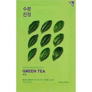 Holika Holika Pure Essence Green Tea ošetrujúca plátienková maska pre citlivú pleť so začervenaním 23 ml