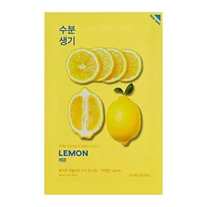 Holika Holika Pure Essence Lemon plátenná maska so zjemňujúcim a osviežujúcim účinkom s vitamínom C 20 ml