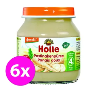 6x HOLLE BIO Paštrnákové pyré (125 g) – zeleninový príkrm
