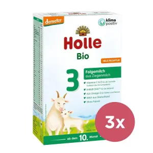 3 x HOLLE Bio Detská mliečna výživa na báze kozieho mlieka 3 ,(3x400 g)