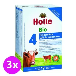 3 x HOLLE Bio Detská mliečna výživa 4 pokračovacia