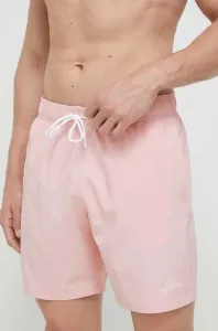 Plavkové šortky Hollister Co. ružová farba