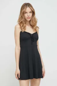 Plážové šaty Hollister Co. čierna farba #9341174