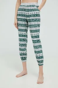 Pyžamové nohavice Hollister Co. dámske, zelená farba, #8688197