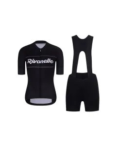 RIVANELLE BY HOLOKOLO Cyklistický krátky dres a krátke nohavice - GEAR UP  - biela/čierna