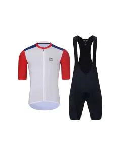 HOLOKOLO Cyklistický krátky dres a krátke nohavice - TECHNICAL  - čierna/biela/modrá