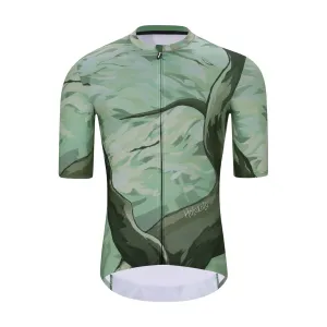 HOLOKOLO Cyklistický dres s krátkym rukávom - FOREST - zelená/hnedá
