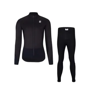 HOLOKOLO Cyklistická zimná bunda a nohavice - CLASSIC LADY - čierna #7911652