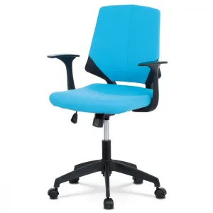 AUTRONIC KA-R204 BLUE kancelárska stolička, modrá látka, čierne plastové područky