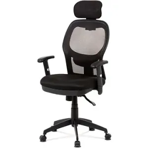 AUTRONIC KA-V301 BK kancelárska stolička, čierna MESH, synchronní mech, kríž plastový čierny