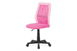 AUTRONIC KA-V101 PINK kancelárska stolička ružový MESH + ekokoža, výšk. nast., kríž plast čierny