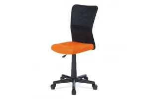 AUTRONIC KA-2325 ORA kancelárska stolička, oranžová mesh, plastový kríž, sieťovina čierna