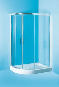 HOPA - Sprchovací asymetrický kút s vaničkou IBIZA II - Farba rámu zásteny - Hliník chróm, Rozmer A - 100, Rozmer B - 80, Smer zatváranie - Ľavé (SX), Výplň - Číre bezpečnostné sklo - 5 mm OLBIBI210L