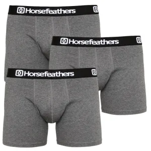 Horsefeathers DYNASTY 3PACK BOXER SHORTS Pánske boxerky, tmavo sivá, veľkosť XL