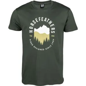 Horsefeathers SKYLINE T-SHIRT Pánske tričko, khaki, veľkosť S