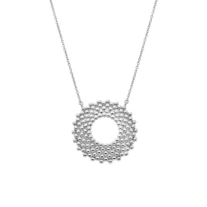 Hot Diamonds Krásny strieborný náhrdelník s diamantom Blossom DN191 (retiazka, prívesok)