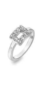 Hot Diamonds Strieborný prsteň s diamantom a topazmi Echo DR240 51 mm