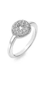 Hot Diamonds Trblietavý strieborný prsteň s diamantom a topásami Forever DR245 50 mm