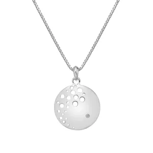 Hot Diamonds Pôvabný strieborný náhrdelník s diamantom Spritz DP861 (retiazka, prívesok)