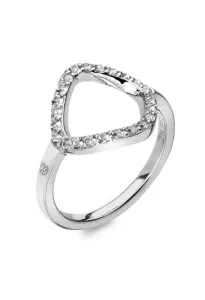 Hot Diamonds Elegantný strieborný prsteň s briliantom a topaz Behold DR221 51 mm