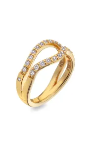 Hot Diamonds Luxusný pozlátený prsteň s diamantom a topásami Jac Jossa Soul DR223 51 mm