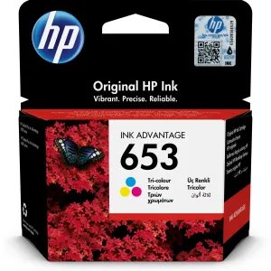 HP 3YM74AE - originálna cartridge HP 653, farebná, 5ml