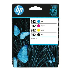 MultiPack HP 6ZC74AE - originálna cartridge HP 912, čierna + farebná, 1x8ml/3x2ml multipack #15799