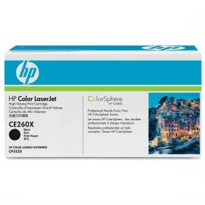 HP Tonerová cartridge HP Color LaserJet CP4025 / CP4525, black, CE260X, 17000s, high - originál