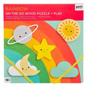 Robustné drevené puzzle Rainbow | Petitcollage