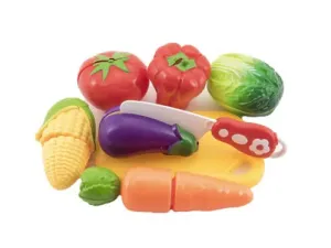 Teddies zelenina krájecí plast s prkénkem 13,5x8cm s nožem