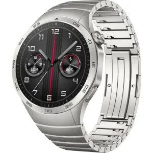Huawei Watch GT 4 46mm, Strieborná s nerezovým remienkom